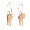 Wholesale Alloy Women's Simple Fashion Hollow Animal Cat Electroplated Earrings