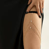 Wholesale Alloy Women's Simple Geometric Star Rhinestone Tassel Leg Ring Body Chain Thigh Chain