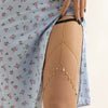 Wholesale Alloy Women's Simple Geometric Star Rhinestone Tassel Leg Ring Body Chain Thigh Chain