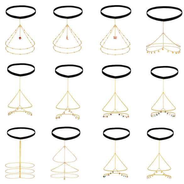 Wholesale Alloy Women's Simple Geometric Star Rhinestone Tassel Leg Ring Body Chain Thigh Chain