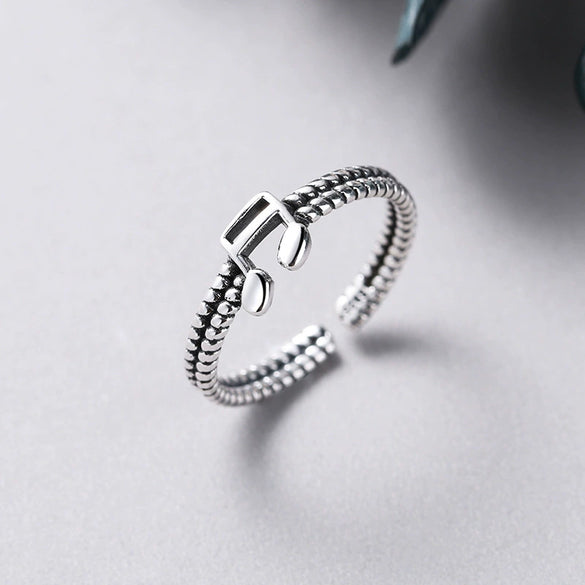 Wholesale Alloy Woven Adjustable Opening Ring With Geometric Pattern Electroplating For Women Retro Style
