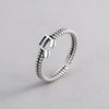 Wholesale Alloy Woven Adjustable Opening Ring With Geometric Pattern Electroplating For Women Retro Style