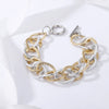 Wholesale Aluminum Geometric Multi Layer Hollow Hip Hop Mixed Color Twist Thick Chain Bracelet
