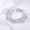 Wholesale Aluminum Geometric Multi Layer Hollow Hip Hop Mixed Color Twist Thick Chain Bracelet