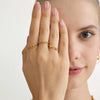 Wholesale Ancient Retro Style Electroplated Geometric Heart Stainless Steel Ring For Women