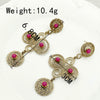 Wholesale Ancient Style Stainless Steel Geometric Pattern Electroplated Women's Earrings