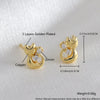 Wholesale Animal Pattern Copper Real Gold Plated Earrings For Women