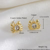 Wholesale Animal Pattern Copper Real Gold Plated Earrings For Women