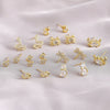 Wholesale Animal Pattern Copper Real Gold Plated Earrings For Women
