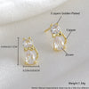 Wholesale Animal Pattern Copper Real Gold Plated Earrings For Women
