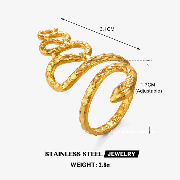 Wholesale Animal Pattern Stainless Steel Gold Plated Ring For Women
