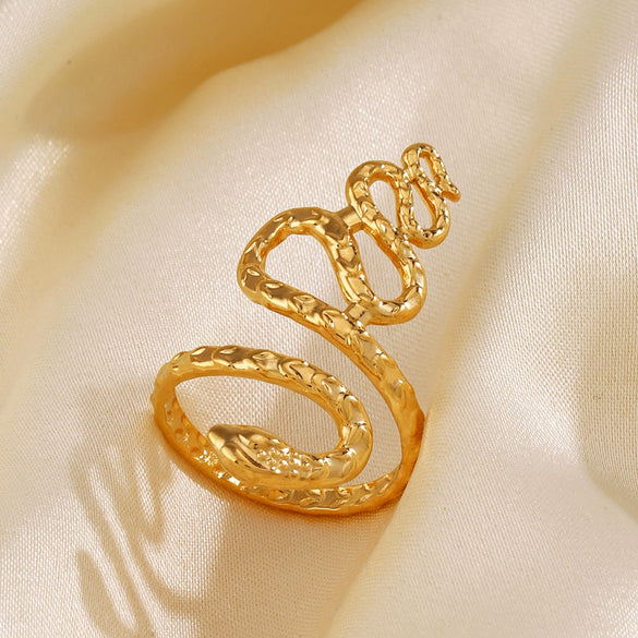 Wholesale Animal Pattern Stainless Steel Gold Plated Ring For Women