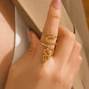 Wholesale Animal Pattern Stainless Steel Gold Plated Ring For Women
