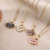 Wholesale Animal Pendant Necklace For Women Copper Zircon Diamond Electroplated