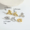Wholesale Animal Series Elephant Shape Opening Ring Horse Head Oval Design Copper Electroplated Women's Ring