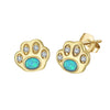 Wholesale Animal Series Jewelry 925 Sterling Silver Cute Puppy Opal Earrings With Electroplating