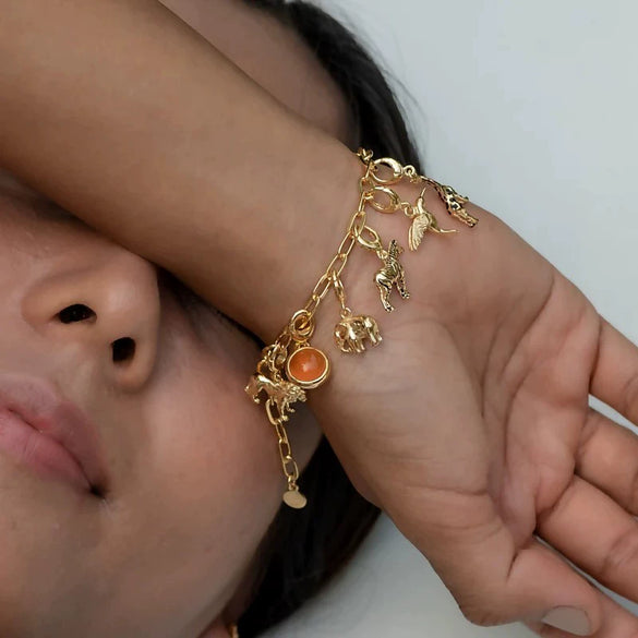 Wholesale Animal Series Pendant Stainless Steel Geometric Electroplated 18K Gold Color Unisex Diy Small Pendant