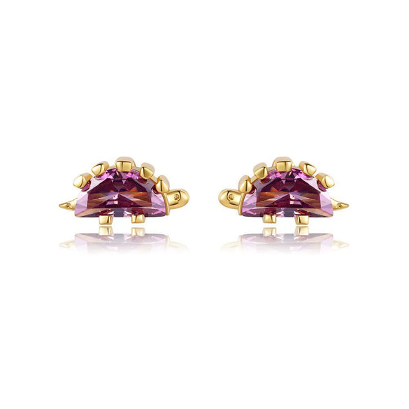 Wholesale Animal Style Zircon Earrings For Women Environmental Protection Copper With 925 Silver Needle And Real Gold Plating