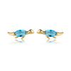 Wholesale Animal Style Zircon Earrings For Women Environmental Protection Copper With 925 Silver Needle And Real Gold Plating