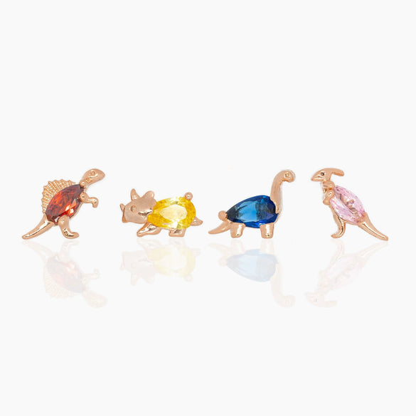 Wholesale Animal Style Zircon Earrings For Women Environmental Protection Copper With 925 Silver Needle And Real Gold Plating