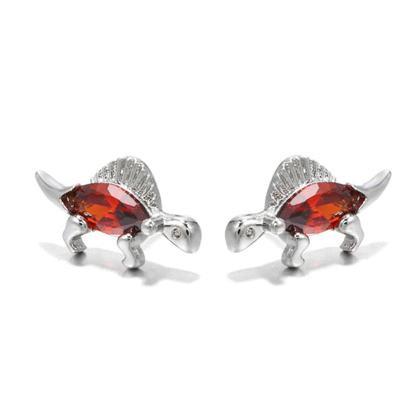 Wholesale Animal Style Zircon Earrings For Women Environmental Protection Copper With 925 Silver Needle And Real Gold Plating