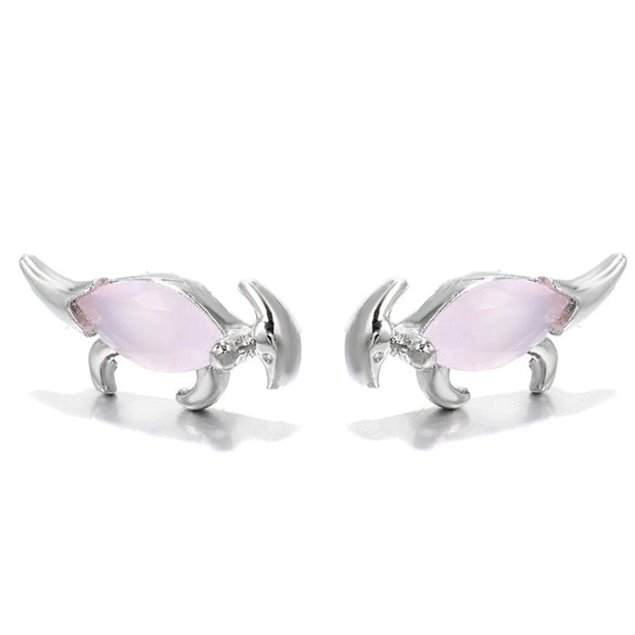 Wholesale Animal Style Zircon Earrings For Women Environmental Protection Copper With 925 Silver Needle And Real Gold Plating