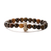 Wholesale Animal Tiger Eye Elastic Handmade Agate Beads Bracelet With Mixed Color And Zodiac Pattern