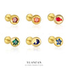 Wholesale Animal Zodiac Style Earrings S925 Sterling Silver With Zircon Inlay