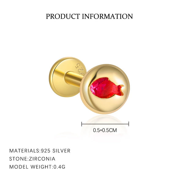 Wholesale Animal Zodiac Style Earrings S925 Sterling Silver With Zircon Inlay