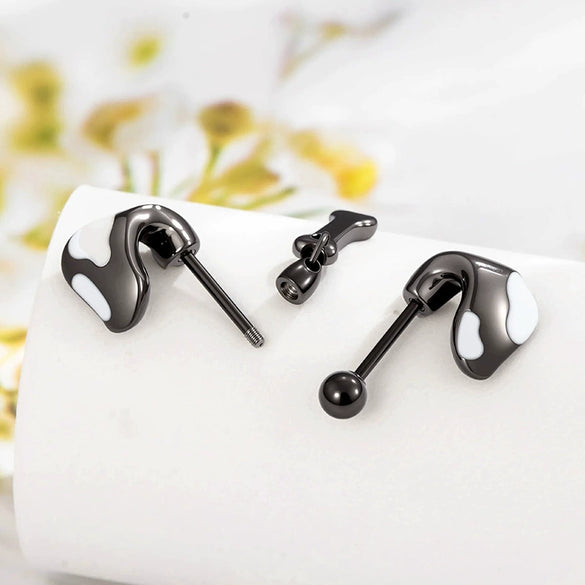 Wholesale Animal Zodiac Style Titanium Steel Electroplated Ear Nail Jewelry For Women