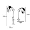 Wholesale Animal Zodiac Style Titanium Steel Electroplated Ear Nail Jewelry For Women