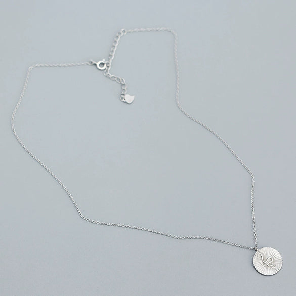 Wholesale Animals Zodiac Round Snake Clavicle Necklace S925 Silver Electroplating
