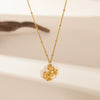 Wholesale Animalshaped Stainless Steel Electroplated 18K Gold Color Conch And Starfish Pendant Necklace For Women