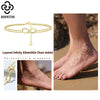 Wholesale Ankle Jewelry S925 Sterling Silver Double Layer Heart Simple Style For Women