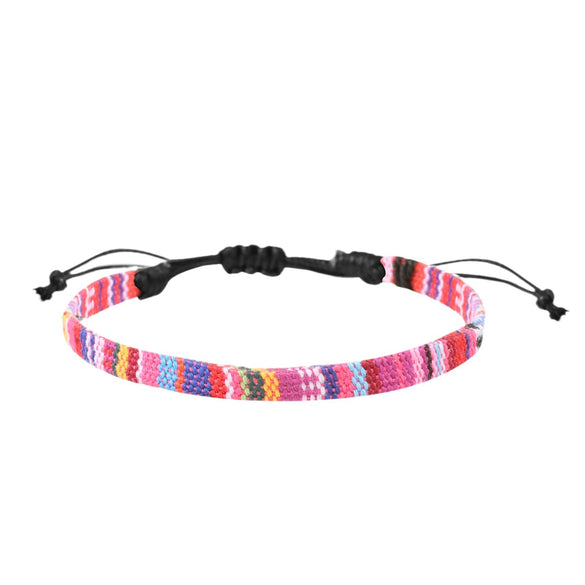 Wholesale Anklet Bohemian Handwoven Fabric Geometric Style Unisex
