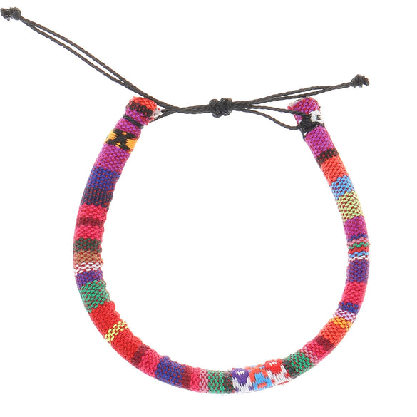 Wholesale Anklet Bohemian Handwoven Fabric Geometric Style Unisex