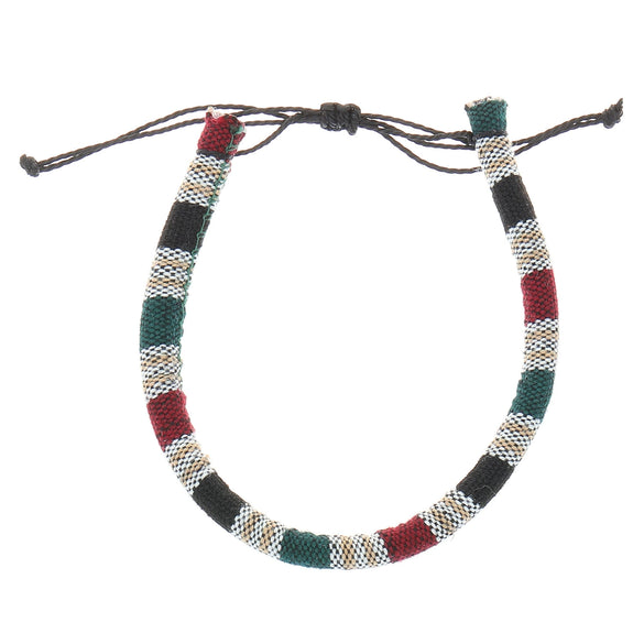 Wholesale Anklet Bohemian Handwoven Fabric Geometric Style Unisex