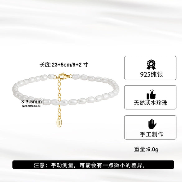 Wholesale Anklet Geometric S925 Sterling Silver Retro Style Women's