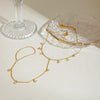 Wholesale Anklet 18K Gold Stainless Steel Geometric Style For Women