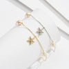 Wholesale Anklet S925 Sterling Silver Freshwater Pearl Fivepointed Star Pendant Women's Bohemian Style