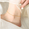 Wholesale Anklet 316L Stainless Steel Geometric Style Plated 18K Gold