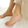 Wholesale Anklet Titanium Steel Gold Plated Butterfly Inlaid Artificial Gemstones And Semiprecious Stones For Women