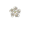 Wholesale Antilight Brooch Zinc Alloy Flowershaped Electroplated Unisex Decorative Pin