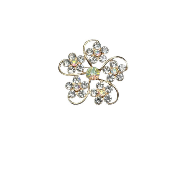 Wholesale Antilight Brooch Zinc Alloy Flowershaped Electroplated Unisex Decorative Pin