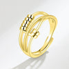 Wholesale Anxiety Ring Rotating Creative Threering Smart Finger Ring Copper Geometric Minimalist Electroplating Women's Jewelry