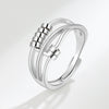 Wholesale Anxiety Ring Rotating Creative Threering Smart Finger Ring Copper Geometric Minimalist Electroplating Women's Jewelry