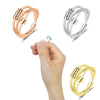 Wholesale Anxiety Ring Rotating Creative Threering Smart Finger Ring Copper Geometric Minimalist Electroplating Women's Jewelry