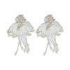 Wholesale Artificial Crystal Flower Tassel Earrings With Set Crystal Sweet Elegant High End Women's Earrings