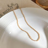 Wholesale Artificial Crystal Geometry Style Polishing Ball Chain Clavicle Necklace