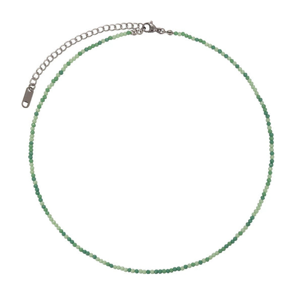 Wholesale Artificial Crystal Geometry Style Polishing Ball Chain Clavicle Necklace